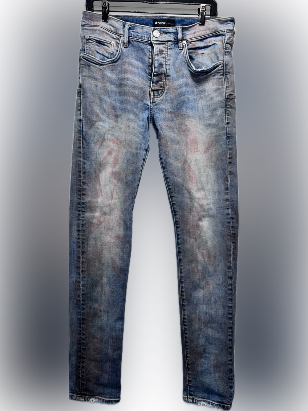 Purple brand like new distressed oil coated like new rare wash #cid waist 33 men